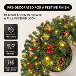 PRE-LIT CHRISTMAS WREATH – WARM LED DOOR DÉCOR - 6