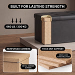 BENCH WITH STORAGE – FOLDING OTTOMAN WITH PADDED SEAT - 6