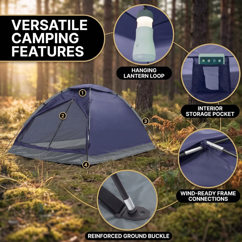 2-4 PERSON LIGHTWEIGHT BACKPACKING DOME CAMPING TENTS - 6