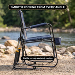 ROCKING CAMPING CHAIR – FOLD-FLAT CHAIR WITH CUP HOLDER - 6