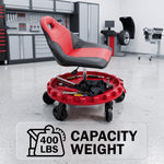 Rolling Mechanic Stool – Adjustable Workshop Seat with Tool Tray & Casters - 6