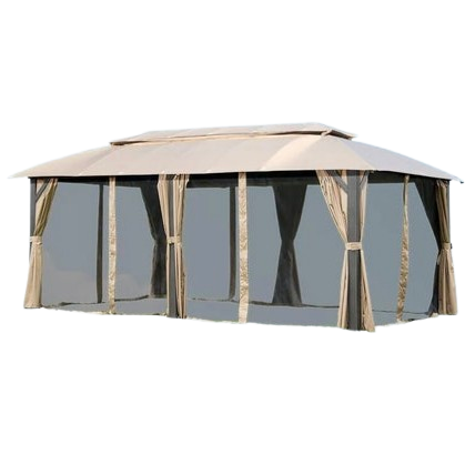 Exclusive Gazebo 10' x 20' - Premium Outdoor Double Roof Party Tent with Heavy Duty Metal Frame