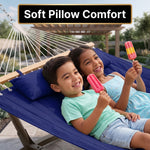 2-Person Quilted Outdoor Hammock 12FT – Double Layer with Pillow & Storage - 6