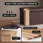 BENCH WITH STORAGE – FOLDING OTTOMAN WITH PADDED SEAT - 6