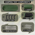2-4 PERSON LIGHTWEIGHT BACKPACKING DOME CAMPING TENTS - 6