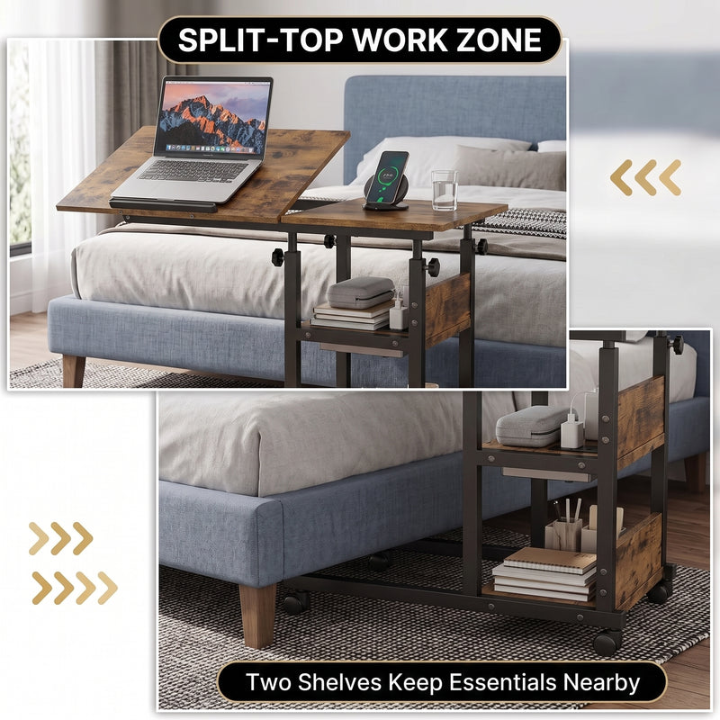 C-SHAPED END TABLE WITH CHARGING STATION – ADJUSTABLE HEIGHT - 6