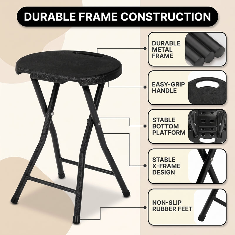 Foldable Table & Step Stool – Heavy-Duty, Portable, Adjustable Height, Indoor/Outdoor Use - 6