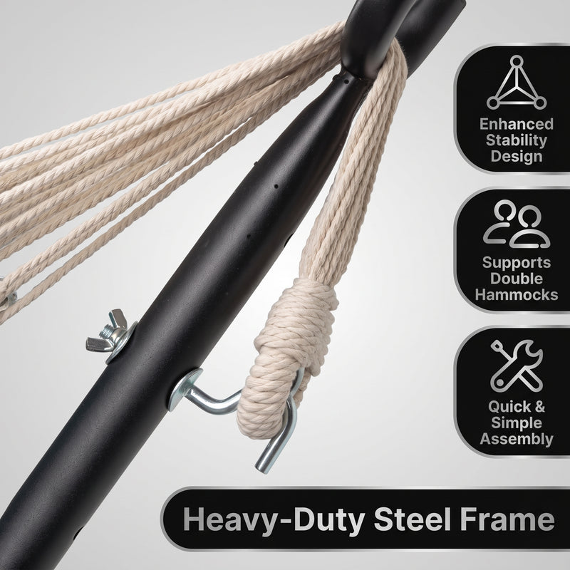 Double Hammock with Steel Stand – Indoor & Outdoor Comfort - 6