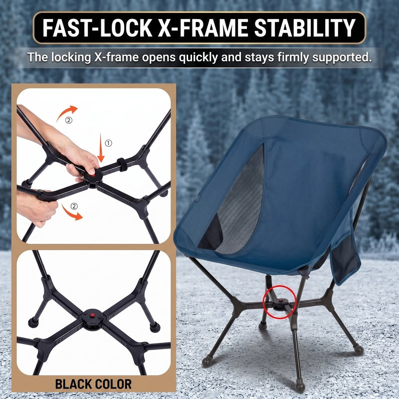 Ultralight Folding Camping Chair – Portable Outdoor High-Back Seat - 6