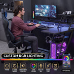 L-SHAPED GAMING DESK – LED LIGHTS & POWER OUTLETS - 6