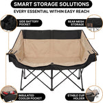 Heated Camping Chair for Adult Outdoor Activities - Portable Folding Heated Chair with 3 Adjustable Heat Levels, Heating Backrest Cushion Support 264LBS for Patio Camping (Battery Not Included) - 6
