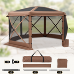 10x10 Pop-Up Screen Tent Gazebo – 4 & 6-Sided Mesh Shelter with Carry Bag - 6