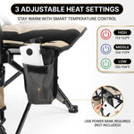 Heated Camping Chair for Adult Outdoor Activities - Portable Folding Heated Chair with 3 Adjustable Heat Levels, Heating Backrest Cushion Support 264LBS for Patio Camping (Battery Not Included) - 6