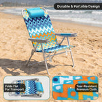 17" Big & Tall Oversized Beach Chairs 2-Pack – Heavy Duty Folding Outdoor Seating - 6