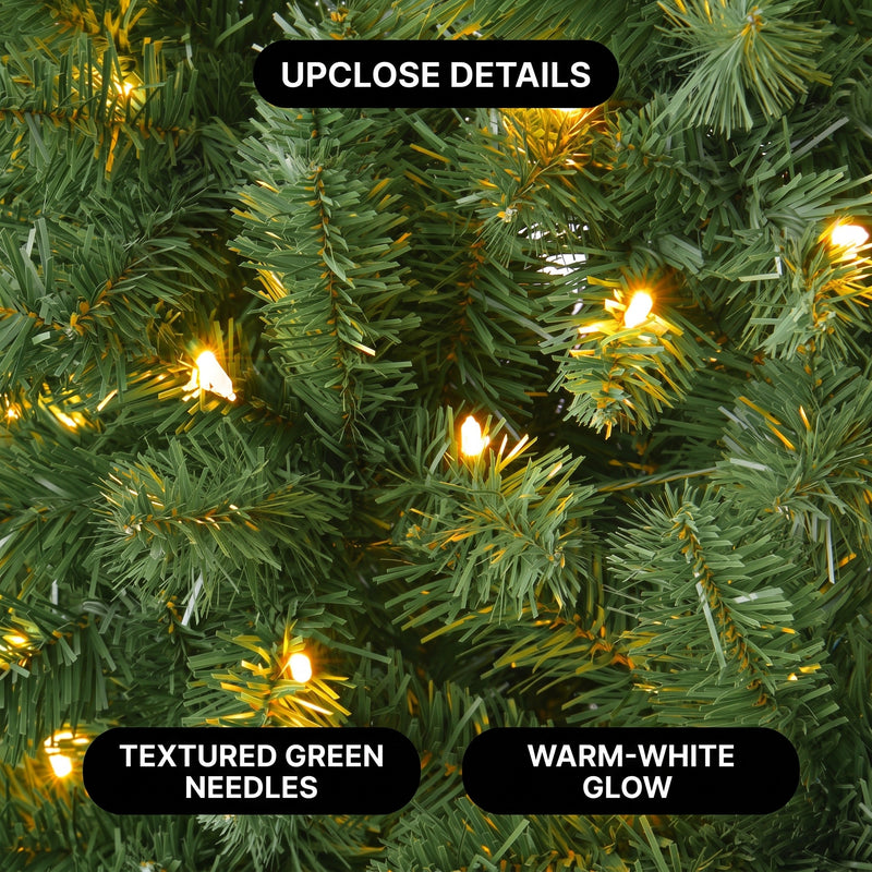 PRE LIT CHRISTMAS TREE – COLOR CHANGING LED LIGHTS WITH REMOTE CONTROL - 6
