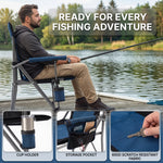 Heavy Duty Portable Folding Camping Chair with Cup Holder & Cooler Pocket - 6