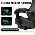 GAMING CHAIR WITH FOOTREST – LUMBAR SUPPORT & 360° SWIVEL - 6
