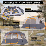 5–8 PERSON FAMILY DOME CAMPING TENT – WATERPROOF OUTDOOR TENT WITH RAINFLY & CARRY BAG - 6