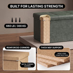 BENCH WITH STORAGE – FOLDING OTTOMAN WITH PADDED SEAT - 6