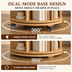Rotating Bookshelf Tower – 360° Spinning Bookcase | 5 & 6-Tier, Solid Wood & MDF - 6