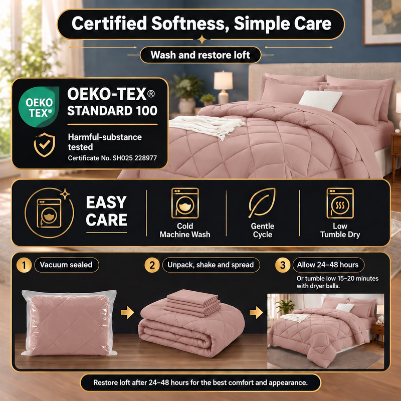 7-Piece Comforter Set with Sheets – Down Alternative Fill - 6