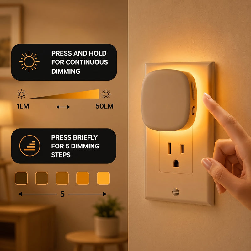 PLUG-IN NIGHT LIGHT – MOTION SENSOR, DUSK-TO-DAWN & DIMMING - 6