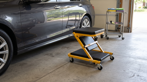 2-in-1 Mechanic Creeper Seat - Folding Z-Creeper, 300-450 lbs fit and scale thumbnail 6