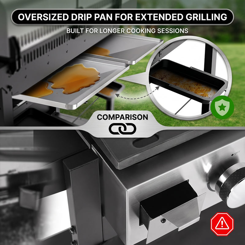Grate for Outdoor Backyard BBQ Cooking - 6