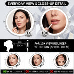 Double-Sided Magnifying Makeup Mirror – LED, Rechargeable, Height-Adjustable - 6