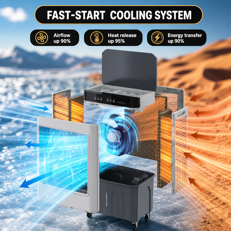 3-in-1 Evaporative Air Cooler Tower Fan with Remote Control - 6
