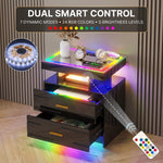 NIGHTSTAND WITH CHARGING STATION – LED, USB-C & DRAWERS - 6