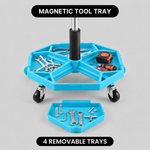 360° Swivel Pneumatic Mechanic Stool — 300–330 lbs Capacity, Padded Seat | Trufairs - 6