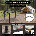 Foldable Camping Table Collapsible Picnic Aluminum Alloy Grill Stand - 6