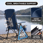 High Back Folding Rocking Camping Chair – Oversized Portable Outdoor Rocker with Cup Holder, Carry Bag & Heavy-Duty Steel Frame - 6