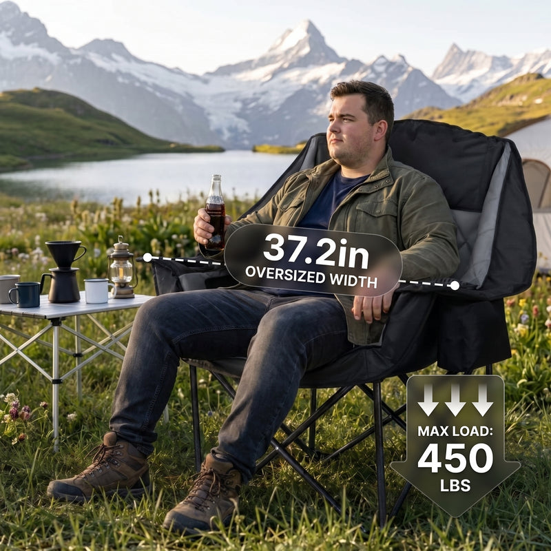 Heated & Standard Oversized Folding Camping Chair - 6