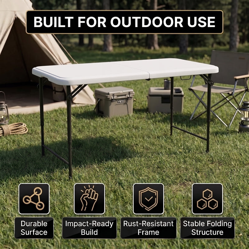 4 ft Adjustable Folding Camping Table - 6