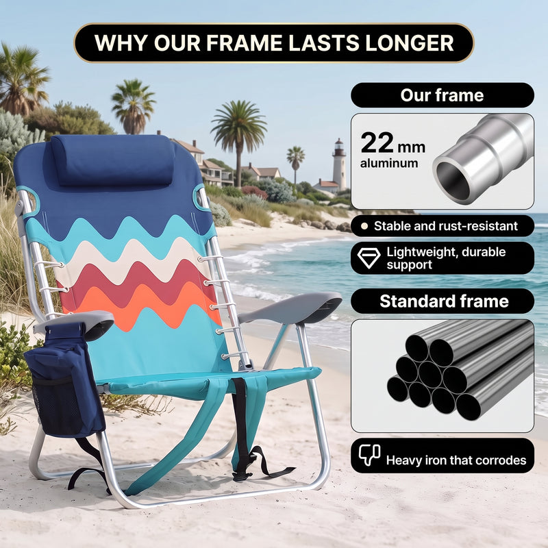 Big & Tall XL Backpack Beach Chair – 2 Pack - 6