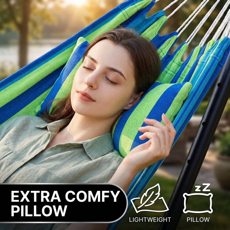 Double Hammock with Steel Stand – Indoor & Outdoor Comfort - 6