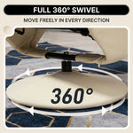 Manual Swivel Recliner with Ottoman, Massage & Heat - 6