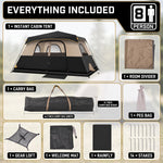 8–10 Person Instant Cabin Camping Tent with Room Divider - 6