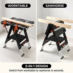 Portable Workbench & Folding Sawhorse – 2-in-1 Work Table - 6