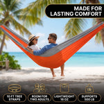 Portable Camping Hammock with Tree Straps – Lightweight Nylon Travel Hammock - 6