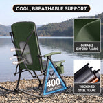 High Back Folding Rocking Camping Chair – Oversized Portable Outdoor Rocker with Cup Holder, Carry Bag & Heavy-Duty Steel Frame - 6