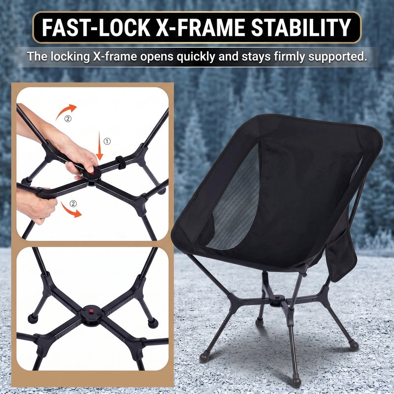 Ultralight Folding Camping Chair – Portable Outdoor High-Back Seat - 6