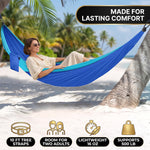 Portable Camping Hammock with Tree Straps – Lightweight Nylon Travel Hammock - 6