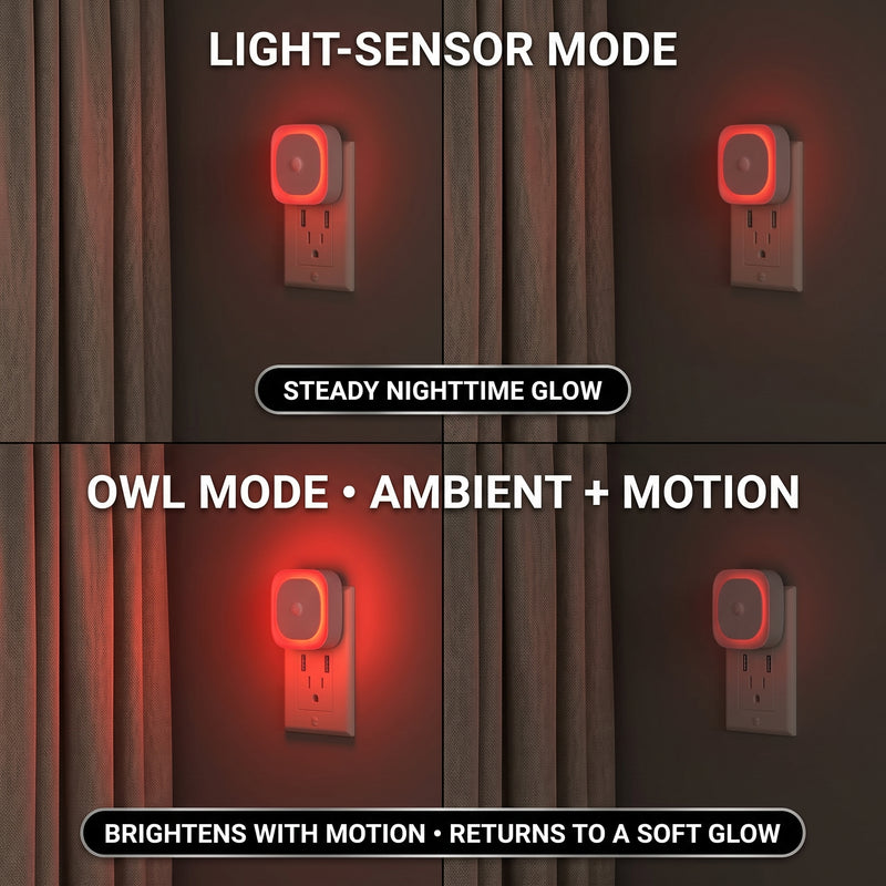 PLUG-IN NIGHT LIGHT – MOTION SENSOR, DUSK-TO-DAWN & DIMMING - 6
