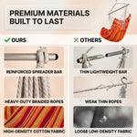 Premium Cotton Hanging Hammock Chair for Indoor & Outdoor Relaxation - 6