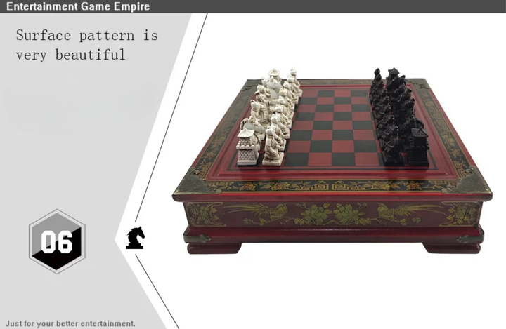 High end metal chess pieces, 38cm/15 inches, ebony wooden chessboard, providing foldable classic games for chess enthusiasts
