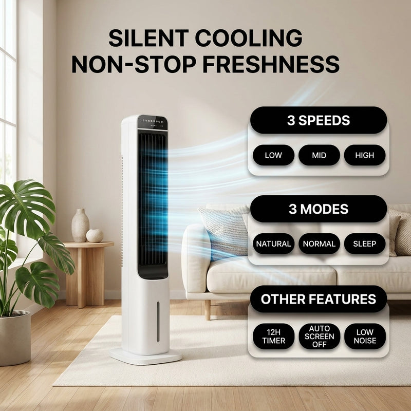 3-in-1 Evaporative Air Cooler Tower Fan with Remote Control - 6