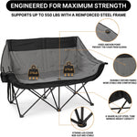 Heated Camping Chair for Adult Outdoor Activities - Portable Folding Heated Chair with 3 Adjustable Heat Levels, Heating Backrest Cushion Support 264LBS for Patio Camping (Battery Not Included) - 6